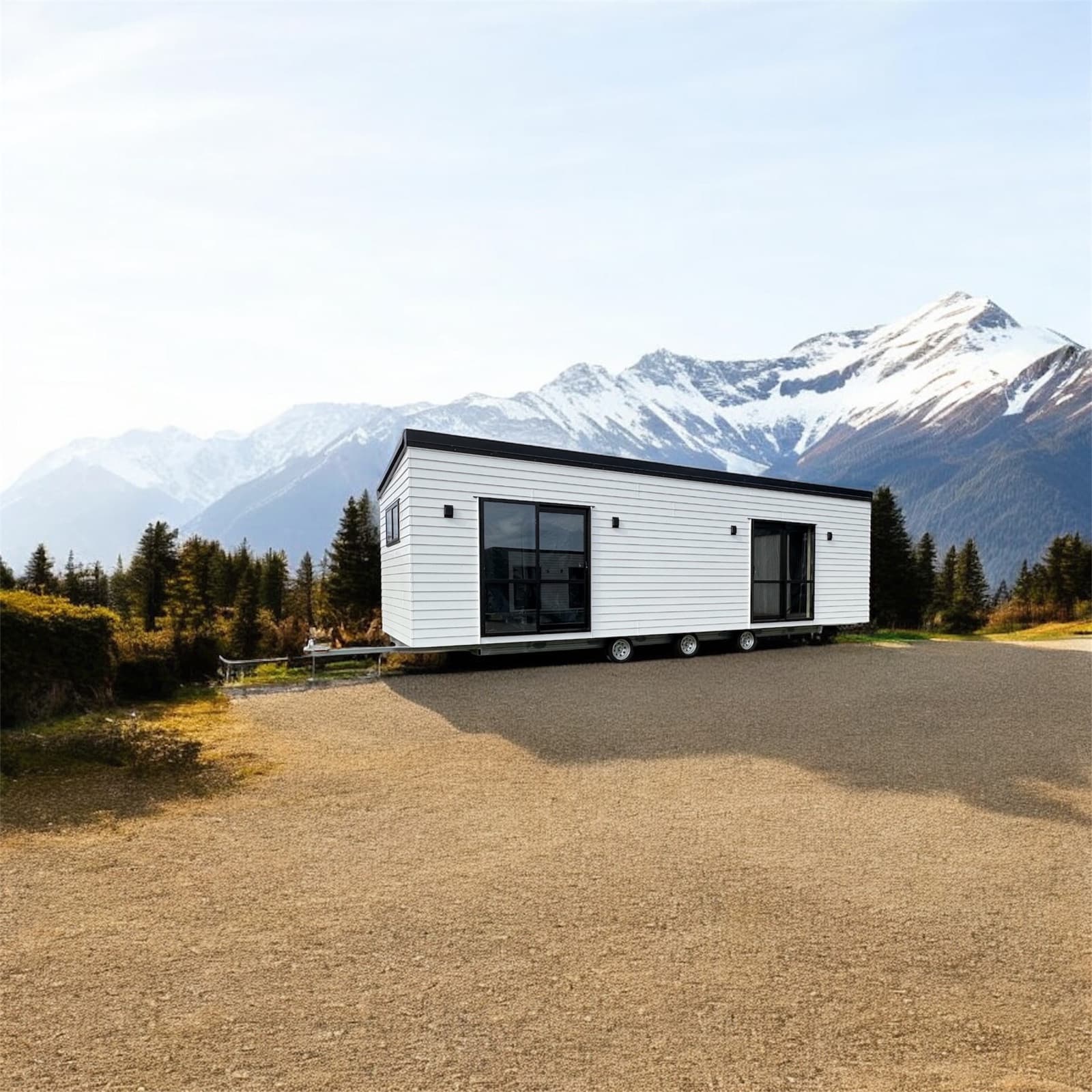 NZ-made tiny home exterior on a rural section